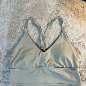 Aerie Women's Medium Support Sports Bra M Cream Racerback